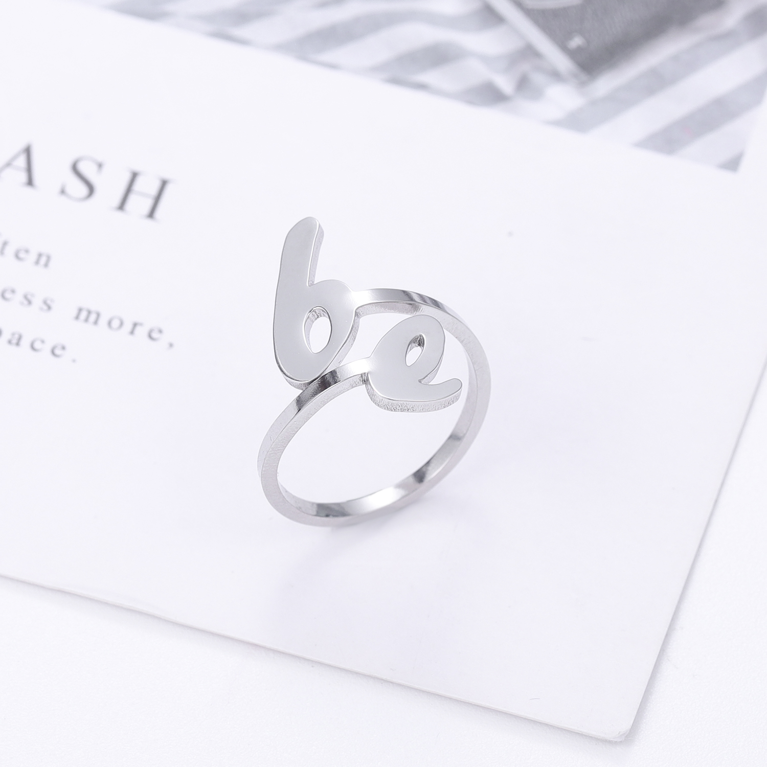 Simple Moissanite Letter Name Ring Custom Wedding Band 10K 14K 18K Gold  Silver for Women Fashion Gold Rings Jewelry for Women - China Name Ring and  Gold Rings for Women price |