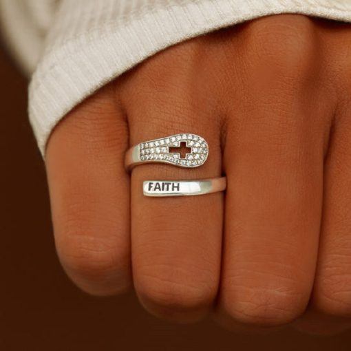 Baptism Cross Custom Name Ring