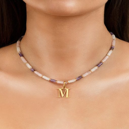 Custom Initial Necklace for moms by minimalistbae.com