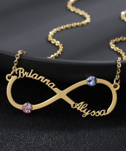 Infinity Birthstone Necklace