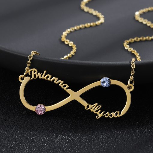 Infinity Birthstone Necklace